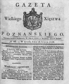 Gazeta Wielkiego Xięstwa Poznańskiego. 1830. Nr 60