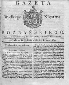 Gazeta Wielkiego Xięstwa Poznańskiego. 1830. Nr 61