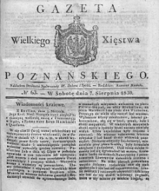 Gazeta Wielkiego Xięstwa Poznańskiego. 1830. Nr 63