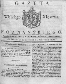 Gazeta Wielkiego Xięstwa Poznańskiego. 1830. Nr 66