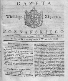 Gazeta Wielkiego Xięstwa Poznańskiego. 1830. Nr 71