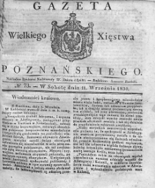 Gazeta Wielkiego Xięstwa Poznańskiego. 1830. Nr 73