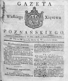 Gazeta Wielkiego Xięstwa Poznańskiego. 1830. Nr 74