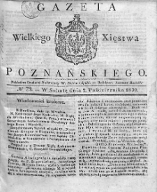 Gazeta Wielkiego Xięstwa Poznańskiego. 1830. Nr 79