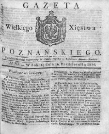 Gazeta Wielkiego Xięstwa Poznańskiego. 1830. Nr 83