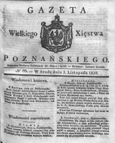 Gazeta Wielkiego Xięstwa Poznańskiego. 1830. Nr 88
