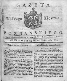 Gazeta Wielkiego Xięstwa Poznańskiego. 1830. Nr 89