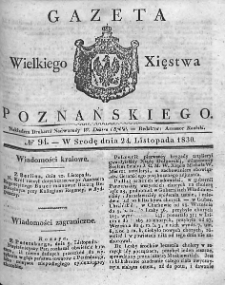 Gazeta Wielkiego Xięstwa Poznańskiego. 1830. Nr 94