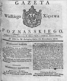 Gazeta Wielkiego Xięstwa Poznańskiego. 1830. Nr 101