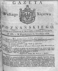 Gazeta Wielkiego Xięstwa Poznańskiego. 1830. Nr 105