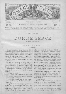 Romans i Powieść. Tygodnik beletrystyczny, ilustrowany. T III. 1882. Nr 60