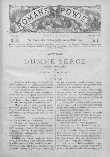 Romans i Powieść. Tygodnik beletrystyczny, ilustrowany. T III. 1882. Nr 62