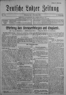 Deutsche Lodzer Zeitung 1 listopad 1916 nr 303