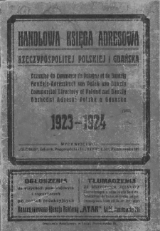 Handlowa Ksiega Adresowa Rzeczypospolitej Polskiej i Gdańska 1923-1924