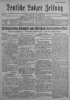 Deutsche Lodzer Zeitung 2 listopad 1916 nr 304