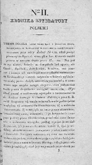 Kronika Literatury Polskiej. Dodatek do Gazety Polskiej. 1828. Nr 2
