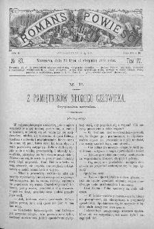 Romans i Powieść. Tygodnik beletrystyczny, ilustrowany. T IV. 1882. Nr 83