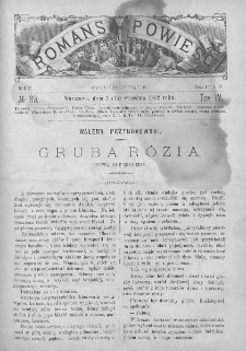 Romans i Powieść. Tygodnik beletrystyczny, ilustrowany. T IV. 1882. Nr 89