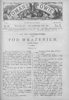Romans i Powieść. Tygodnik beletrystyczny, ilustrowany. T IV. 1882. Nr 93