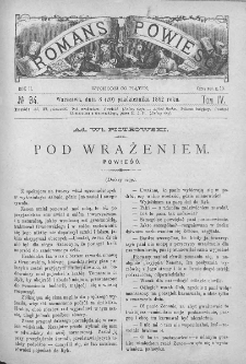 Romans i Powieść. Tygodnik beletrystyczny, ilustrowany. T IV. 1882. Nr 94