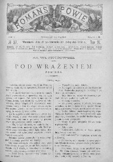 Romans i Powieść. Tygodnik beletrystyczny, ilustrowany. T IV. 1882. Nr 97
