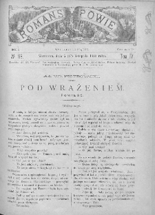Romans i Powieść. Tygodnik beletrystyczny, ilustrowany. T IV. 1882. Nr 98