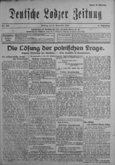 Deutsche Lodzer Zeitung 6 listopad 1916 nr 308