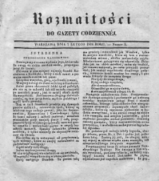 Rozmaitości do Gazety Codziennej. 1834. Nr 5