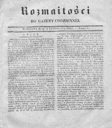 Rozmaitości do Gazety Codziennej. 1834. Nr 6