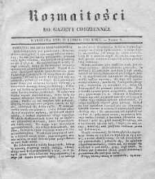 Rozmaitości do Gazety Codziennej. 1834. Nr 8