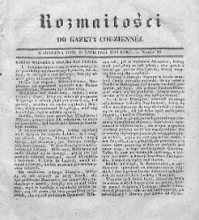Rozmaitości do Gazety Codziennej. 1834. Nr 16