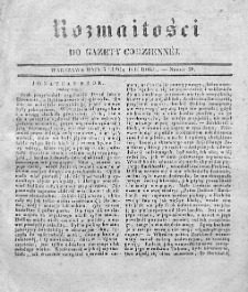 Rozmaitości do Gazety Codziennej. 1834. Nr 26