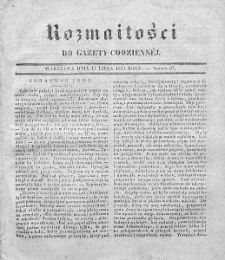 Rozmaitości do Gazety Codziennej. 1834. Nr 27