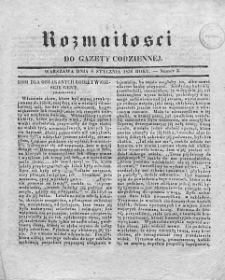 Rozmaitości do Gazety Codziennej. 1836. Nr 2