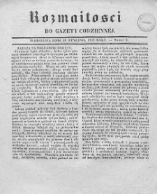 Rozmaitości do Gazety Codziennej. 1836
