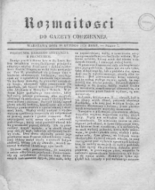 Rozmaitości do Gazety Codziennej. 1836. Nr 7