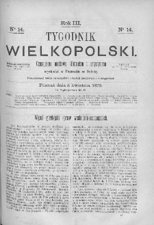 Tygodnik Wielkopolski. 1873, nr 14