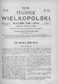 Tygodnik Wielkopolski. 1873, nr 15