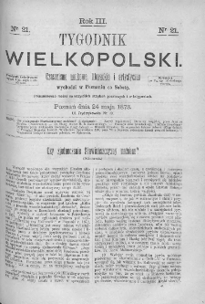 Tygodnik Wielkopolski. 1873, nr 21