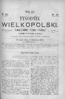 Tygodnik Wielkopolski. 1873, nr 32