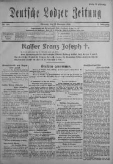 Deutsche Lodzer Zeitung 22 listopad 1916 nr 324
