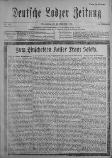 Deutsche Lodzer Zeitung 23 listopad 1916 nr 325
