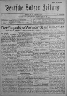 Deutsche Lodzer Zeitung 27 listopad 1916 nr 329