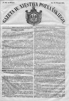 Gazeta Wielkiego Xięstwa Poznańskiego. 1845. Nr 186