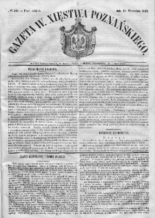 Gazeta Wielkiego Xięstwa Poznańskiego. 1845. Nr 215
