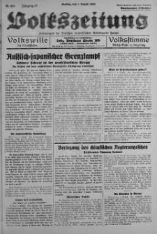 Volkszeitung 1 sierpień 1938 nr 209