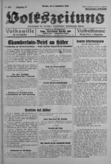 Volkszeitung 2 wrzesień 1938 nr 240
