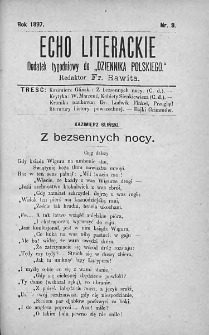 Echo Literackie. Dodatek tygodniowy do Dziennika Polskiego. 1897. Nr 9