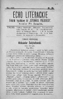 Echo Literackie. Dodatek tygodniowy do Dziennika Polskiego. 1897. Nr 20