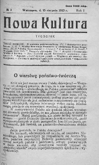 Nowa Kultura : tygodnik. R. I. 1923, nr 3